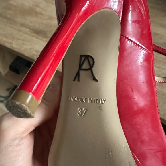 Red Pumps with Rhinestones by Paul Andrew Size 7 - Picture 2 of 4
